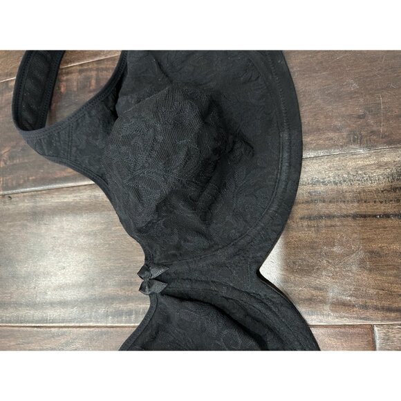 Breezies Womens Lace Bra Black Sz 48DD Adjustable Straps Intimate Support - Picture 3 of 8